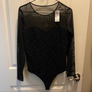 Black Mesh Abercrombie Bodysuit